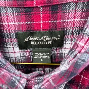 Eddie Bouer button up flannel. Size L